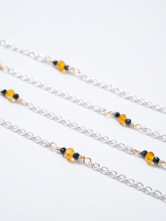 LUMIÈRE NECKLACE – citrine & sapphire