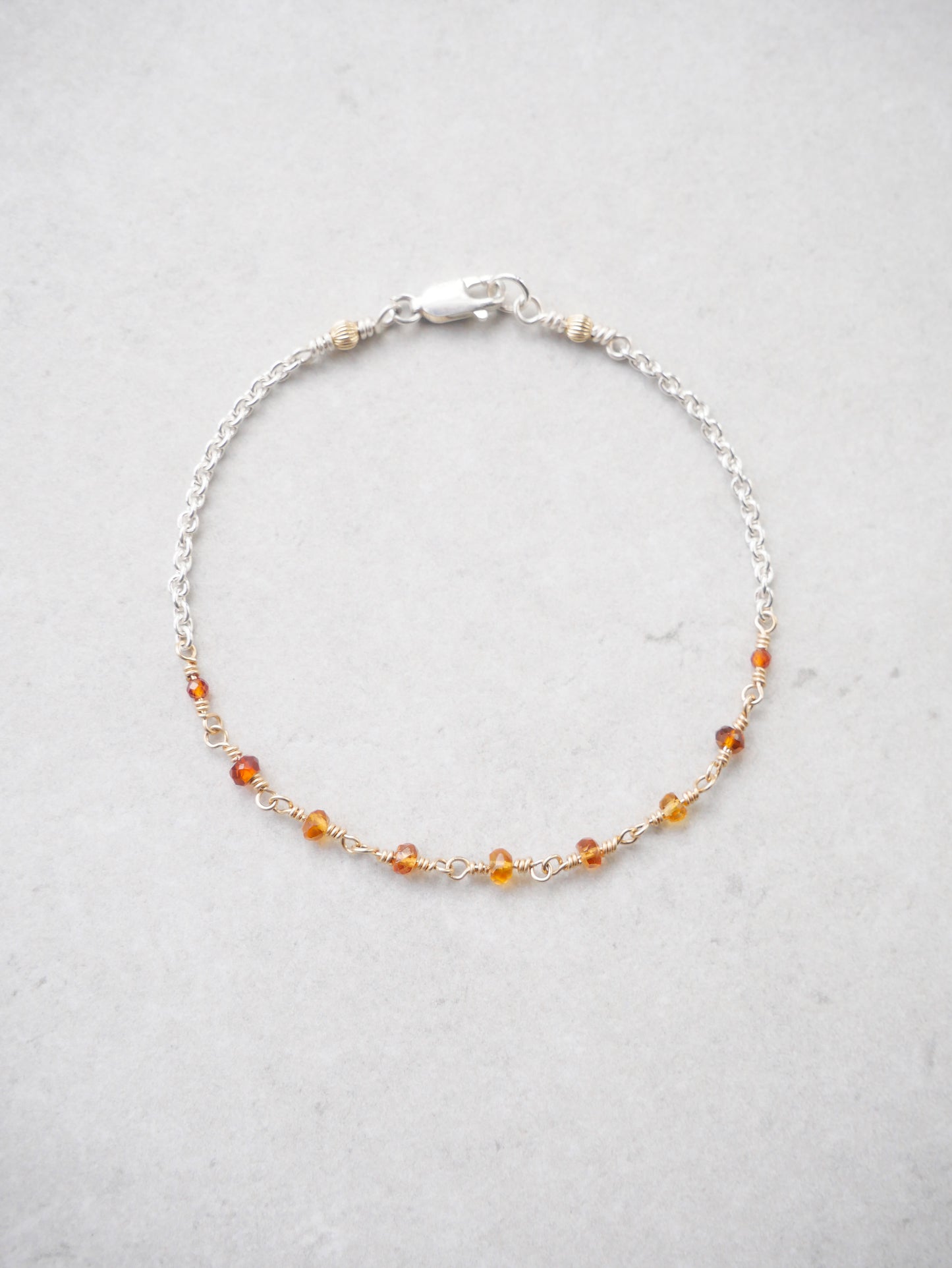 MORNINGS OF GOLD BRACELET – Citrine & garnet