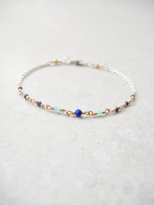 MOONSTRUCK BRACELET – Lapis lazuli, sapphire & amazonite