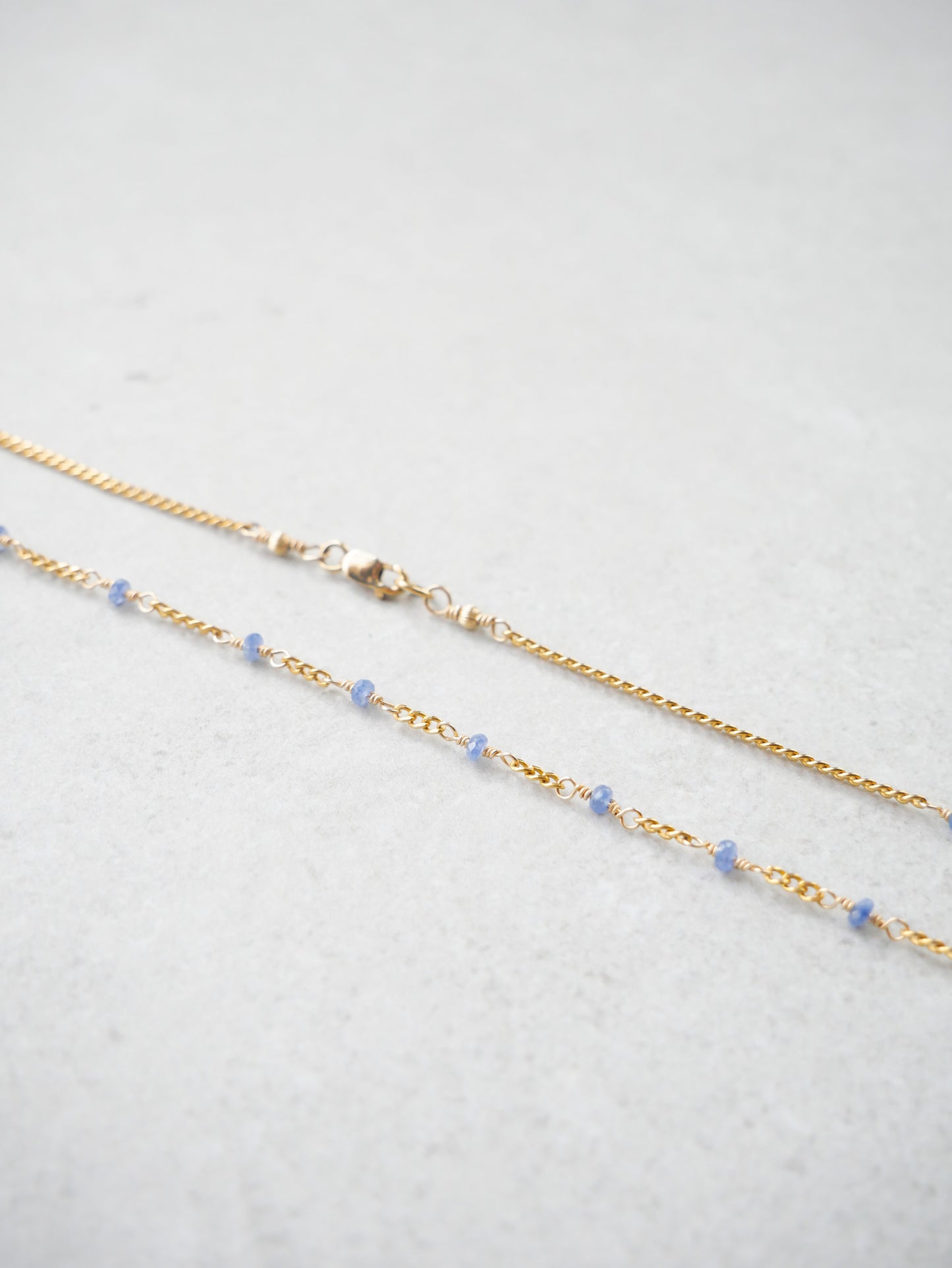 TWILIGHT necklace – GOLD – blue sapphire