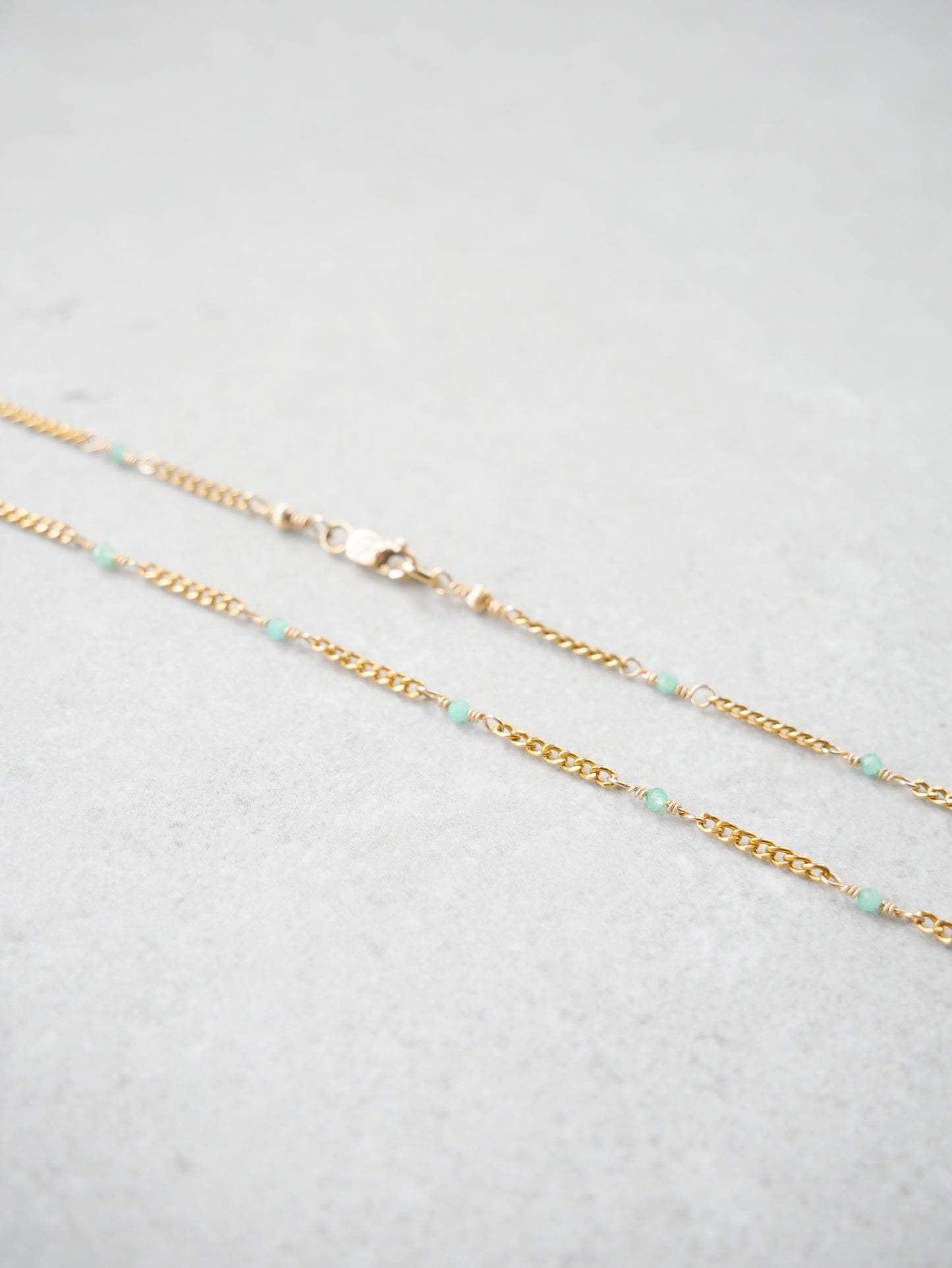 TWILIGHT NECKLACE – GOLD – emerald