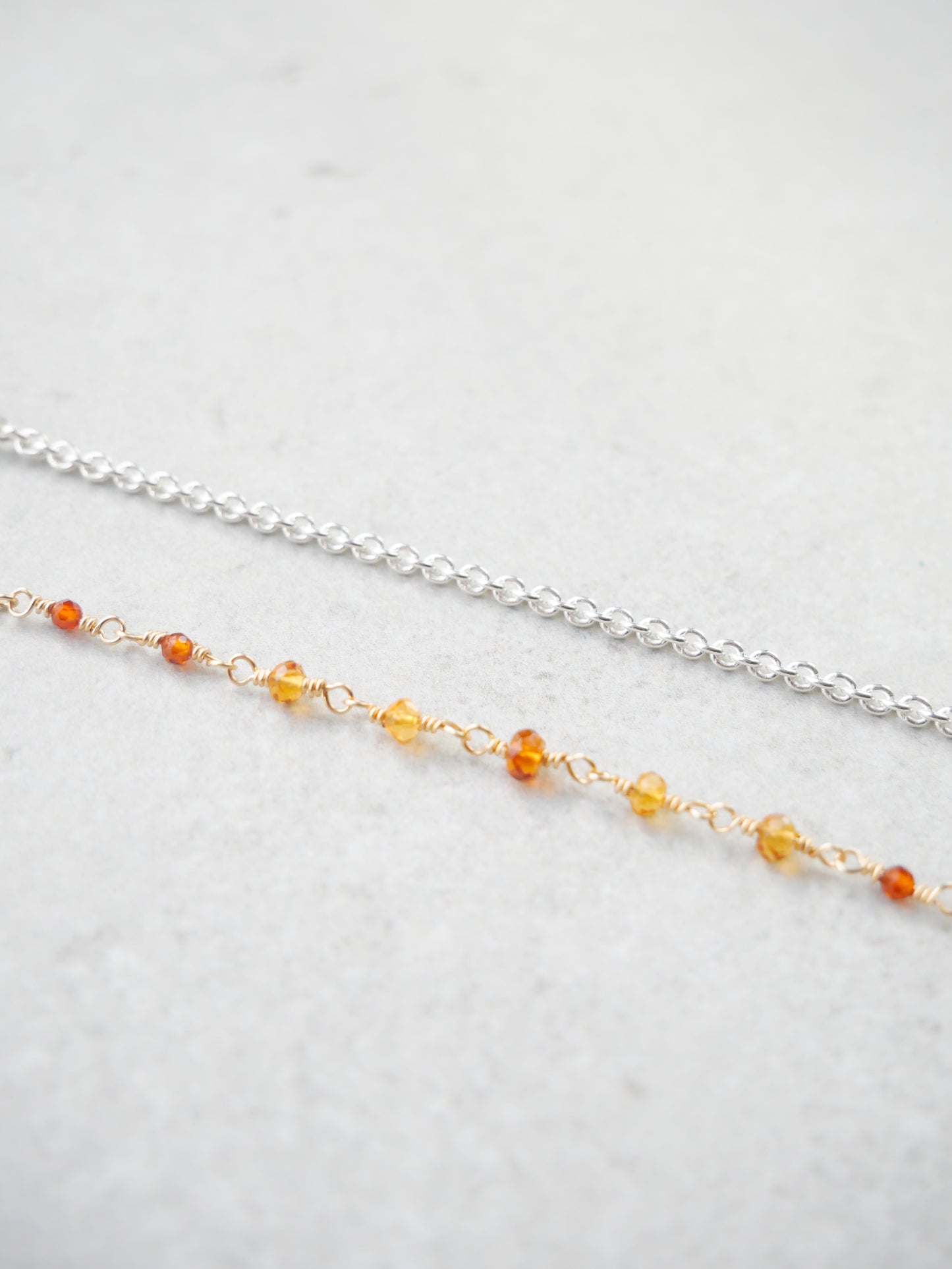 MORNINGS OF GOLD NECKLACE – Citrine & garnet