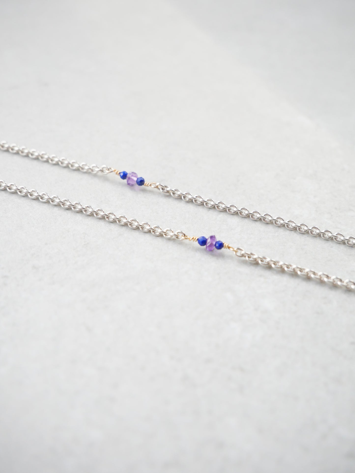 TWILIGHT NECKLACE – Amethyst & lapis lazuli