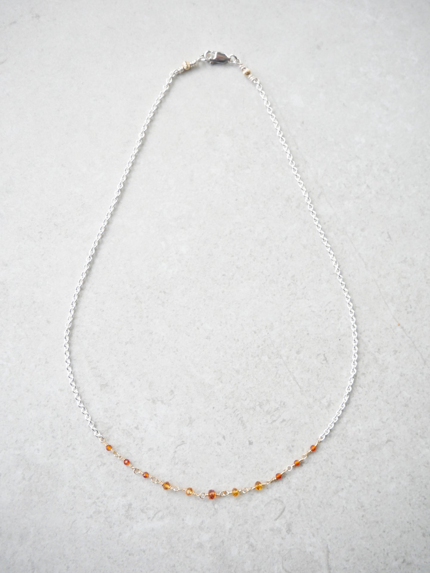 MORNINGS OF GOLD NECKLACE – Citrine & garnet