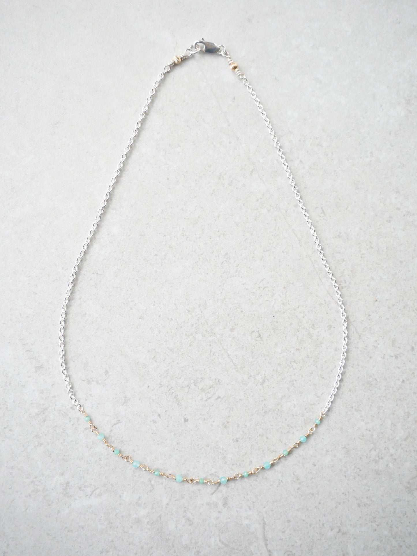 FIELD OF STARS NECKLACE – Emerald & amazonite