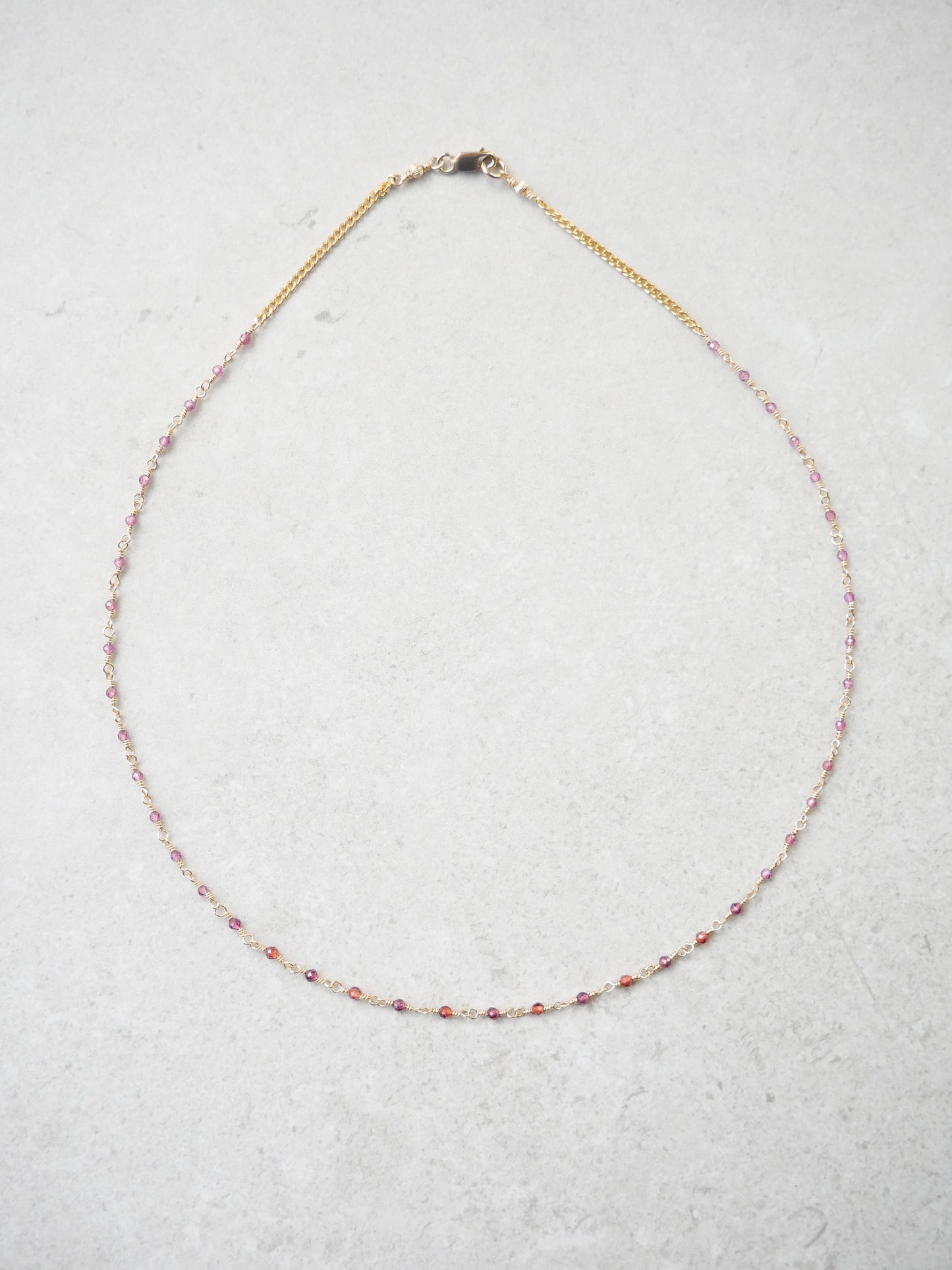 SUPERNOVA NECKLACE – GOLD – garnet