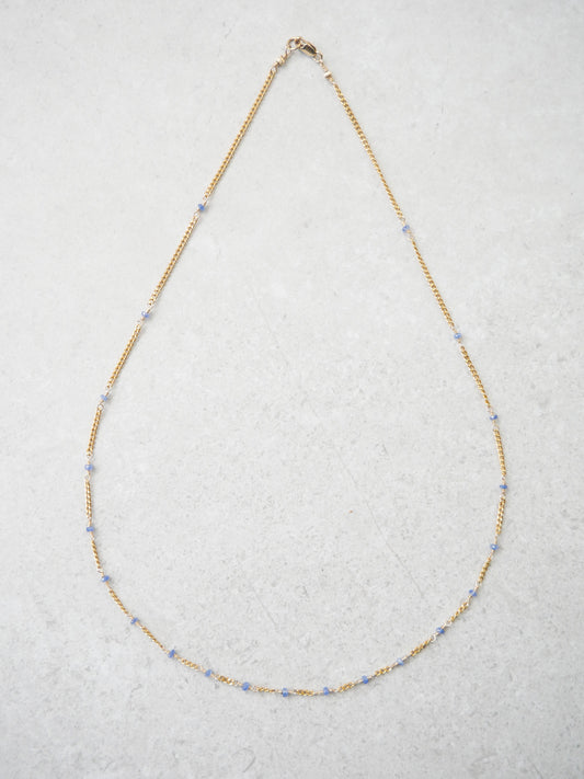 TWILIGHT necklace – GOLD – blue sapphire