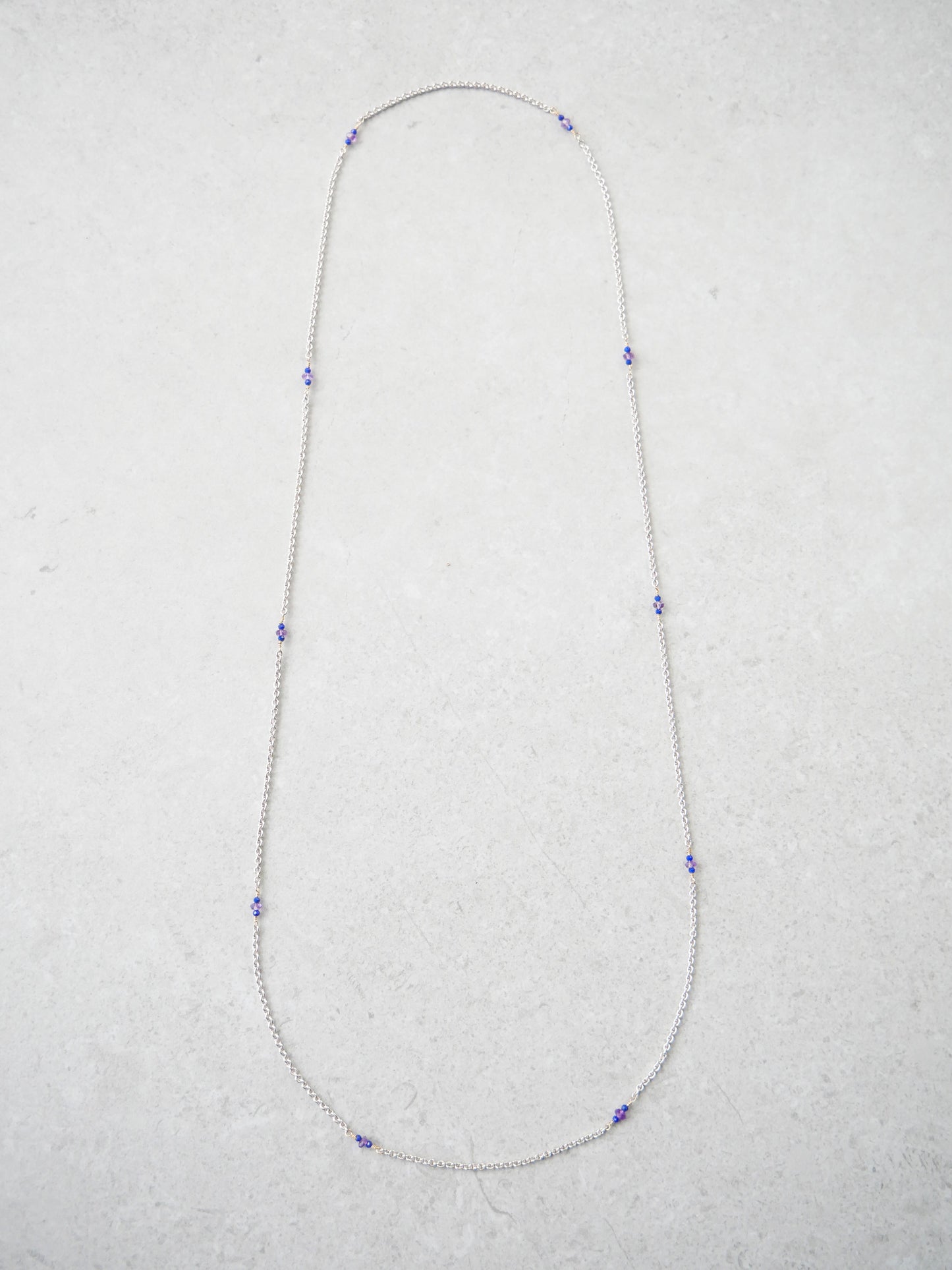 TWILIGHT NECKLACE – Amethyst & lapis lazuli