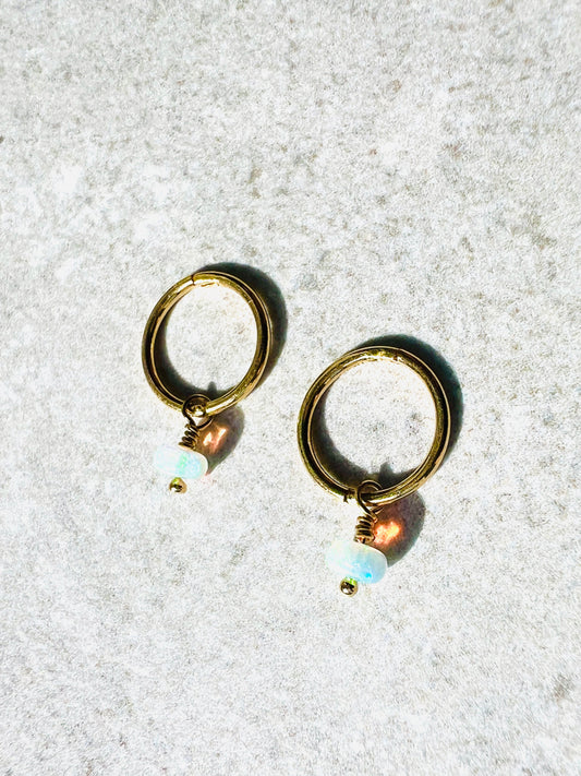 FIREFLY EARRINGS gold – opal