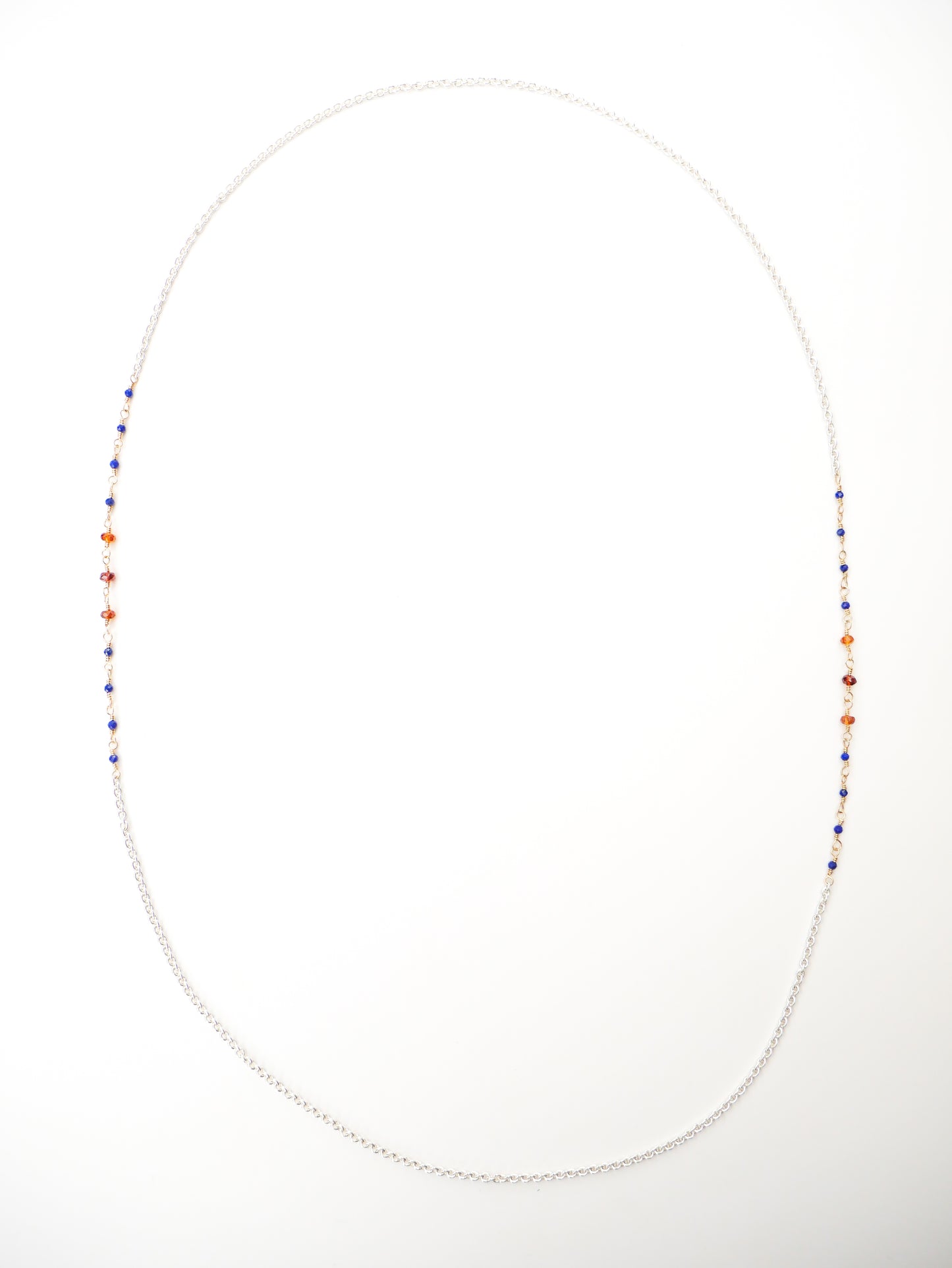 PALOMA NECKLACE – garnet & lapis lazuli