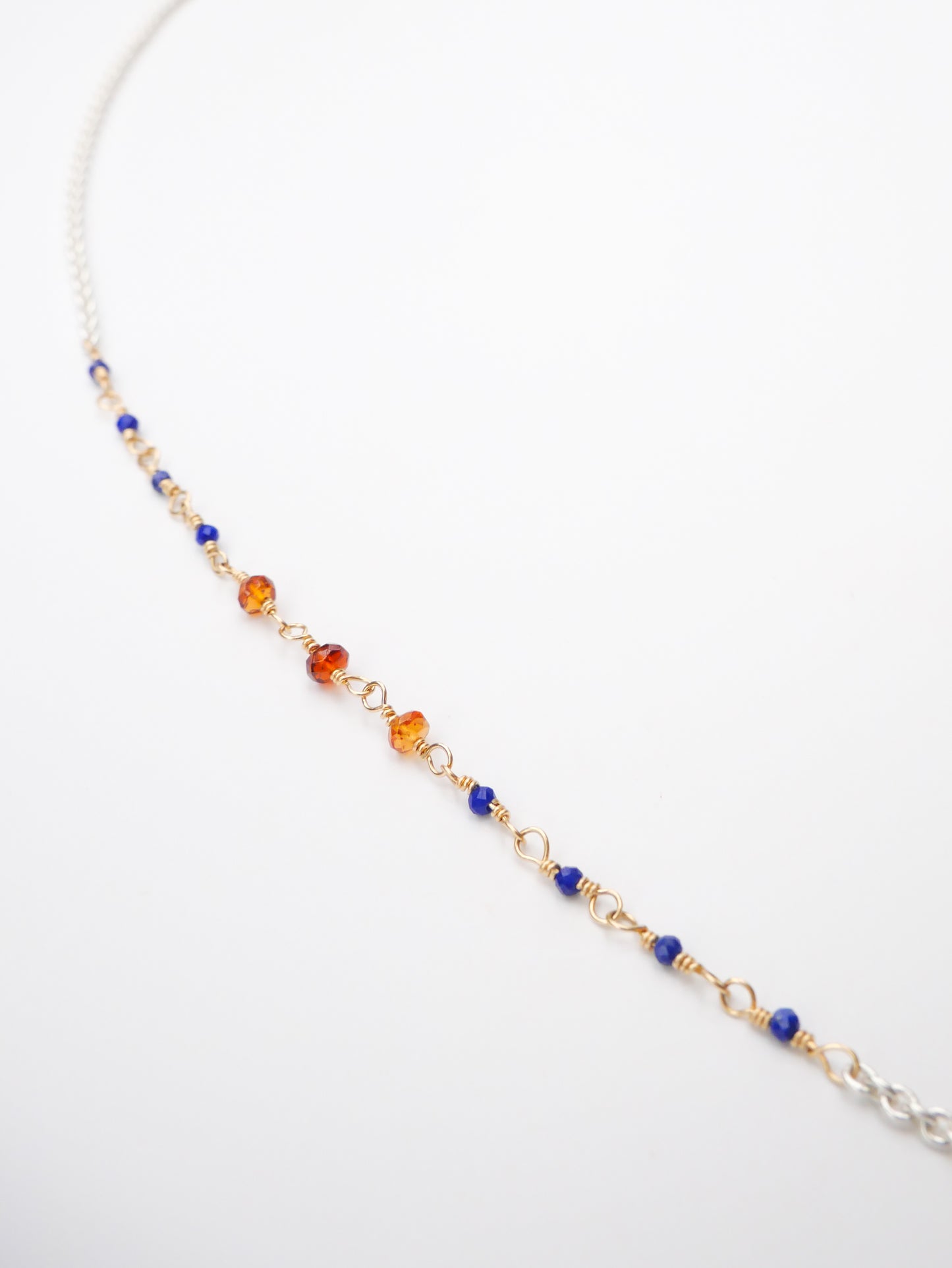 PALOMA NECKLACE – garnet & lapis lazuli